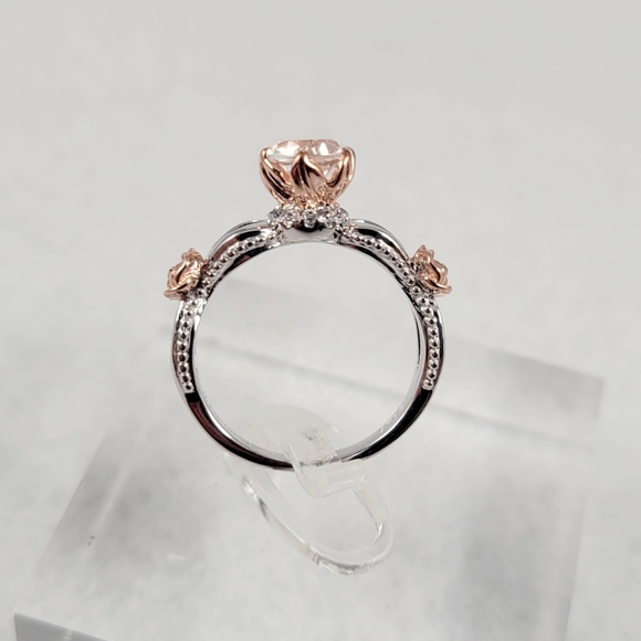 1ct Natural White Topaz and Diamonds Ring - Picture 9 of 15